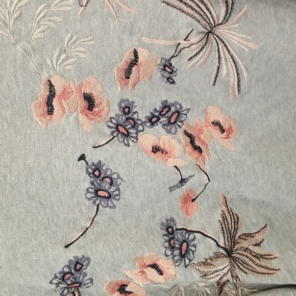 💕ALLSAINTS💕 Margot Floral Embroidered Cotton Jersey Sweatshirt ~ Oversized XS - Picture 10 of 14
